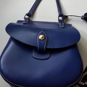 Dooney & Bourke Alto Blue Leather Crossbody